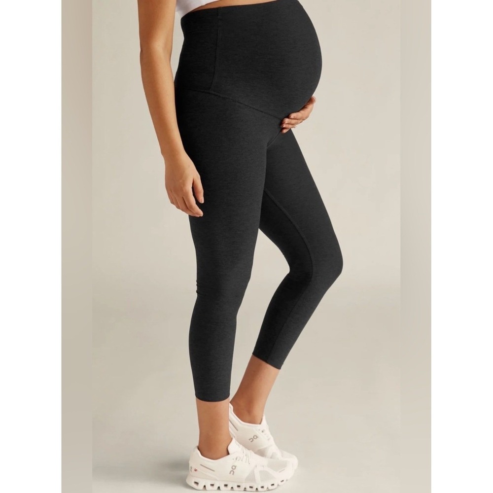 Beyond Yoga Women's Spacedye Love The Bump Capri Maternity Legging Large